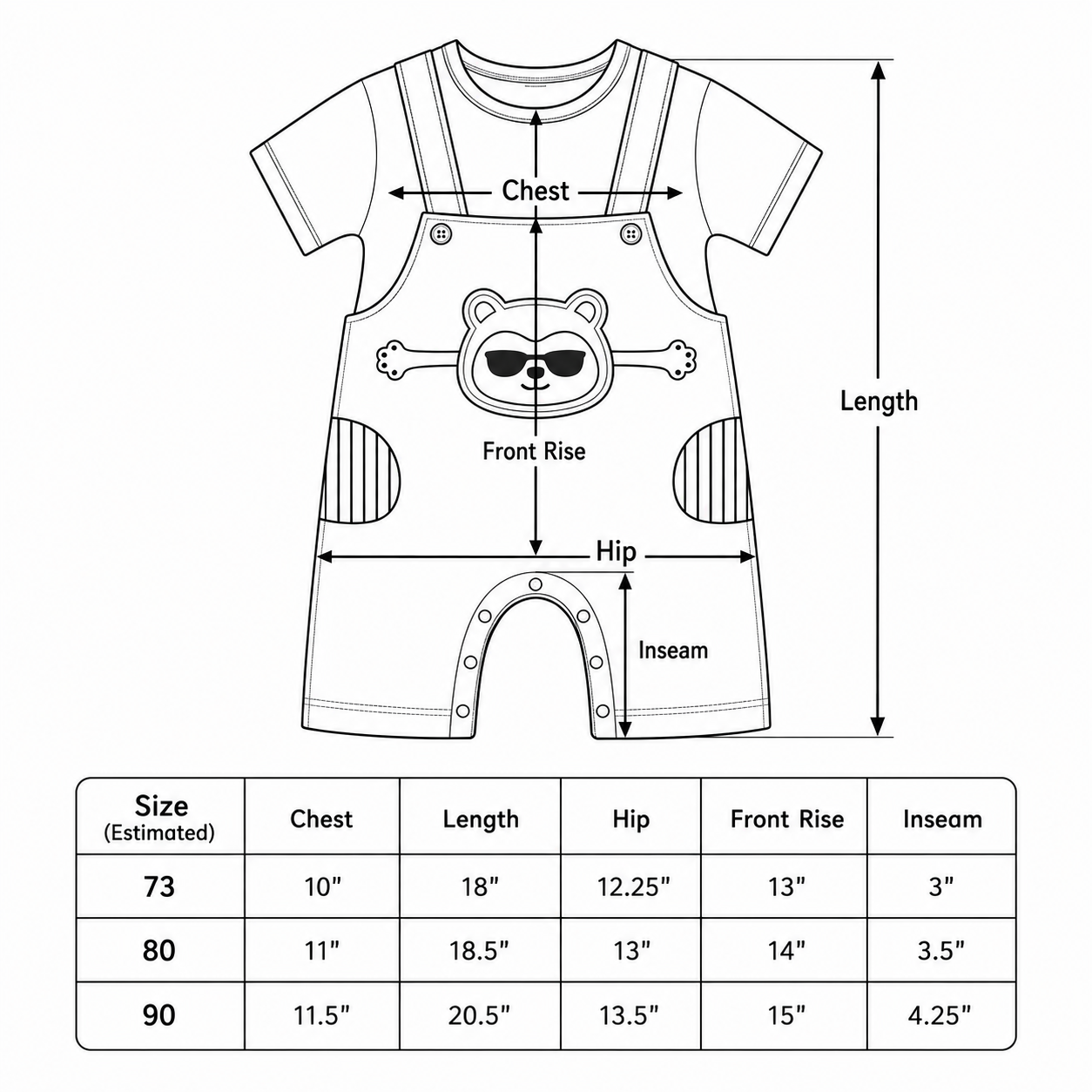 Krida Little Overall | Forest Bear