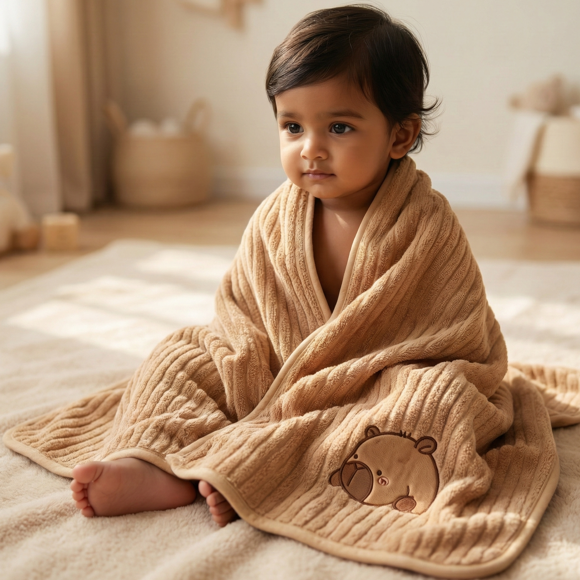 Warm Almond Brown Towels